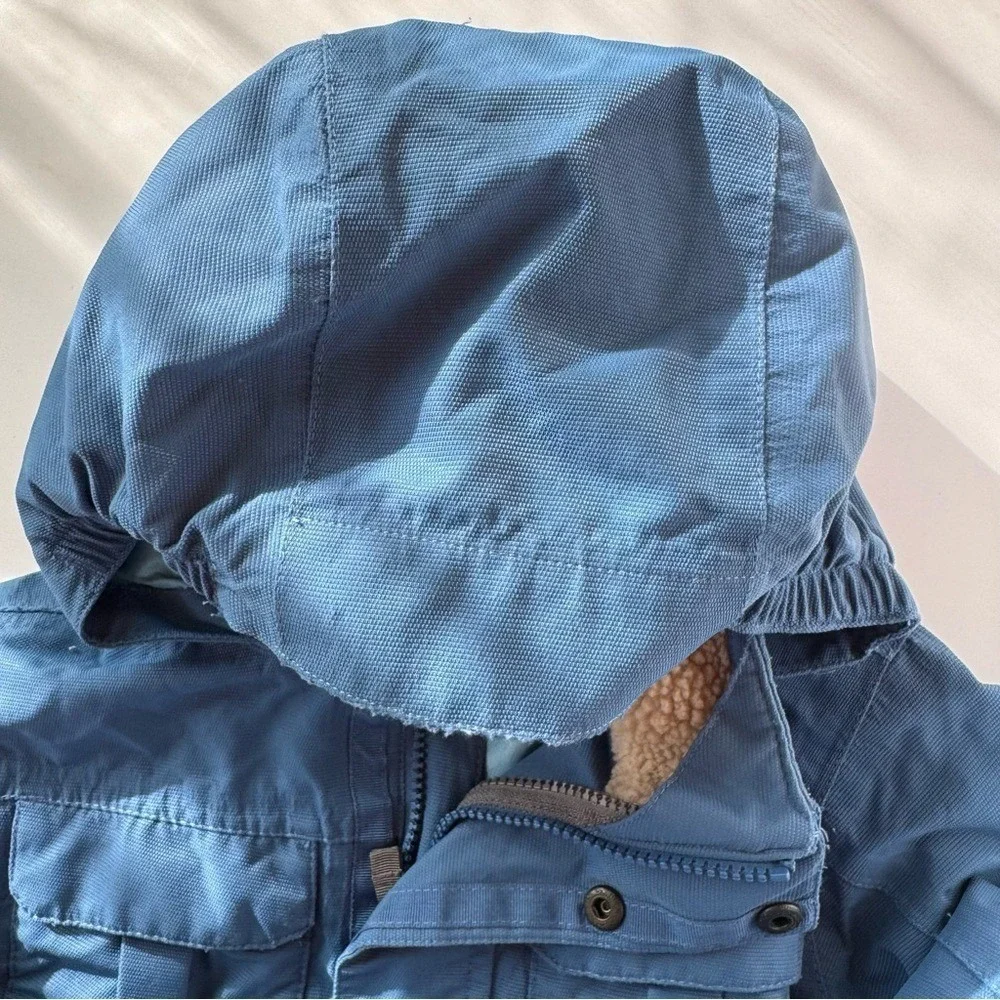 Lands' End Coat Kids' Hooded Blue Medium 5/6 Snowboard Ski Play Snow Boys Girls